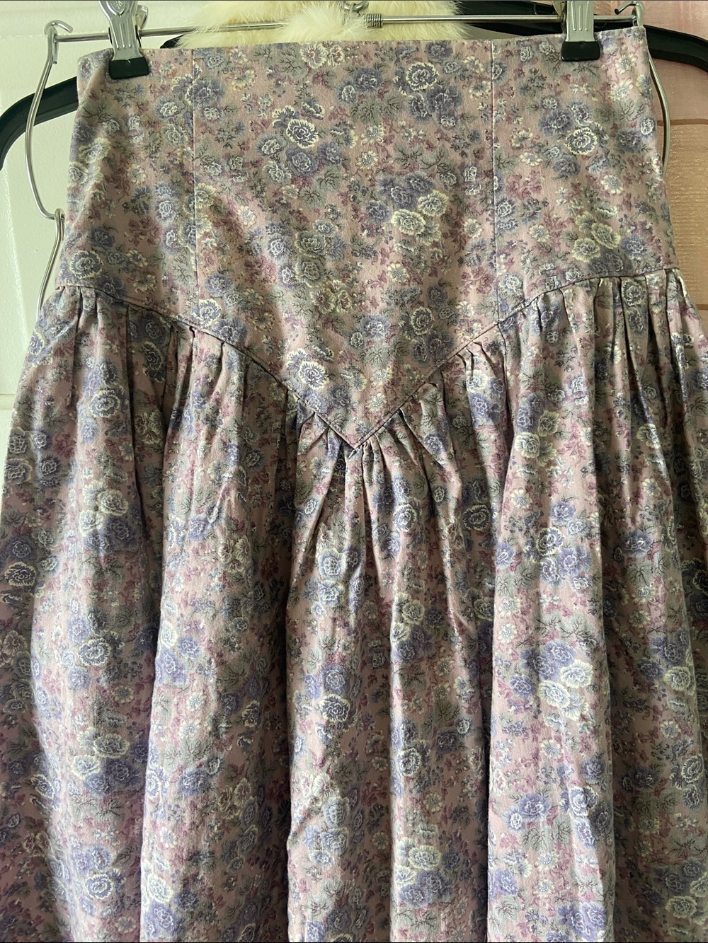 Vintage Gunne Sax Lavender Floral Midi Princess Skirt 2 - Picture 2 of 11